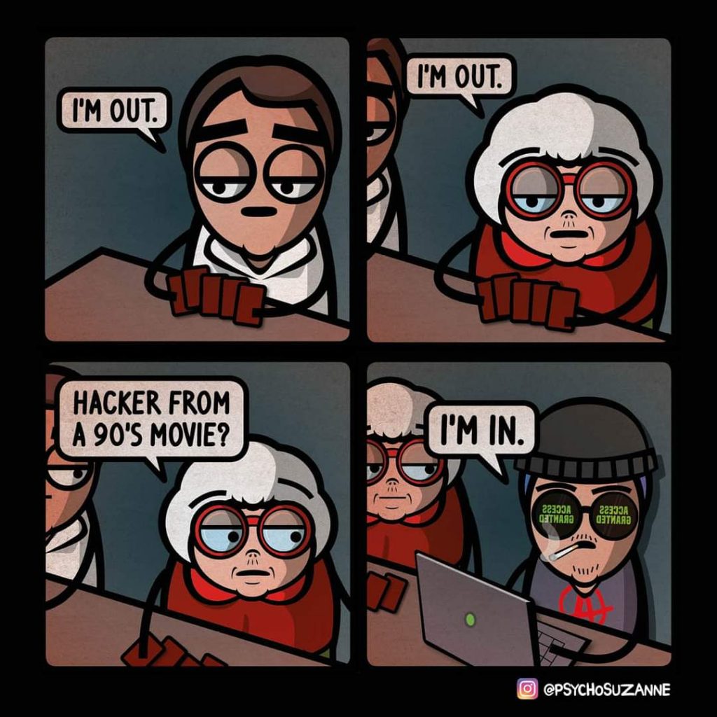 Hilarious And Bizarre Scenarios Brought To Life In Comics Featuring Grandmother Character