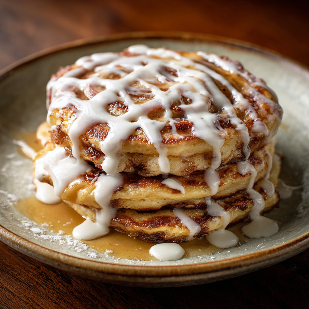 Cinnamon Roll Pancakes - Cinnamon Roll Pancakes