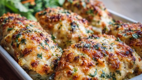 Baked Caesar Chicken - Baked Caesar Chicken