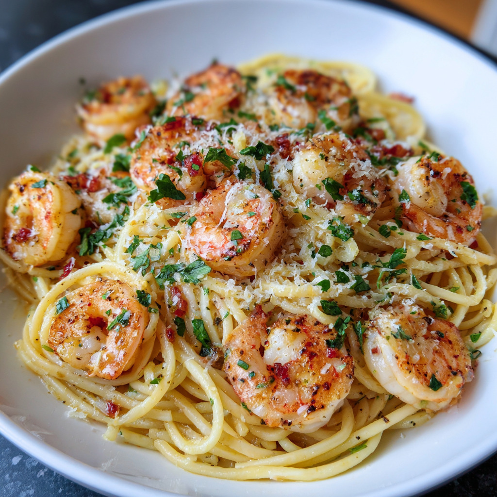 Garlic Butter Shrimp Pasta - Garlic Butter Shrimp Pasta