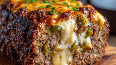 Philly Cheesesteak Meatloaf - Philly Cheesesteak Meatloaf