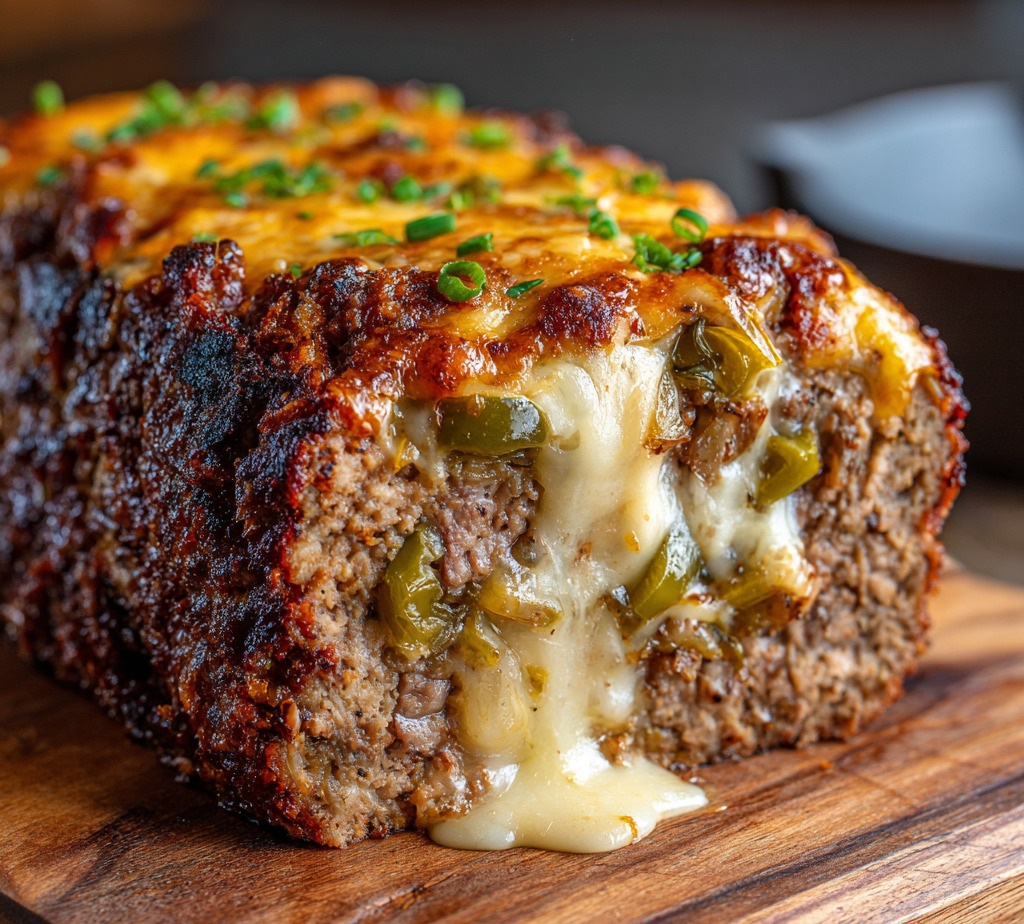 Philly Cheesesteak Meatloaf - Philly Cheesesteak Meatloaf