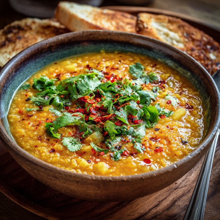 Spicy Red Lentil and Pineapple Soup