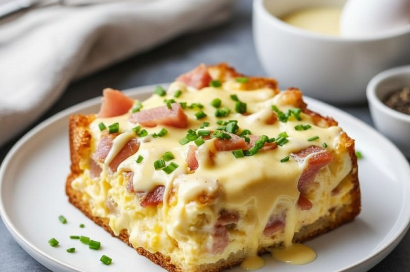 Creamy Eggs Benedict Casserole