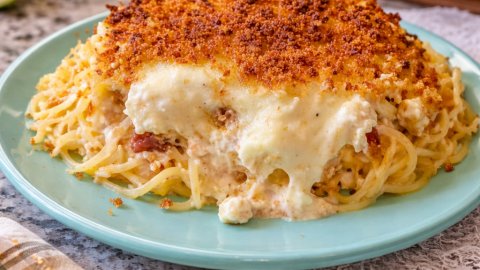 Creamy Baked Cream Cheese Spaghetti Casserole - PP13 Thumb Creamy Baked Cream Cheese Spaghetti Casserole