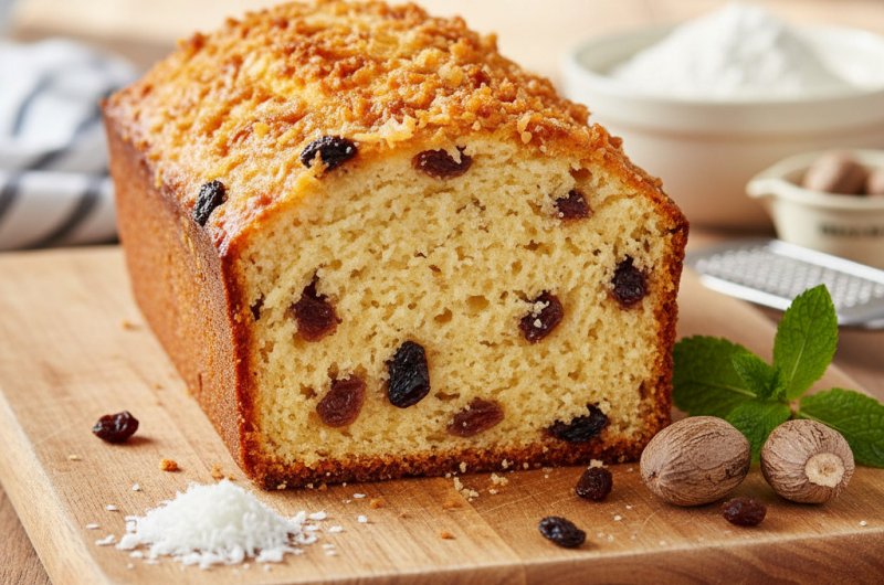 Golden Trinidad Coconut Sweet Bread Delight