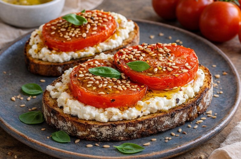 Fresh Ricotta And Tomato Toast