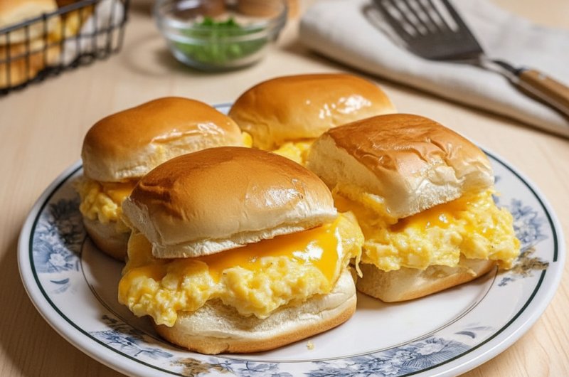Cheesy Egg And Cheese Breakfast Sliders