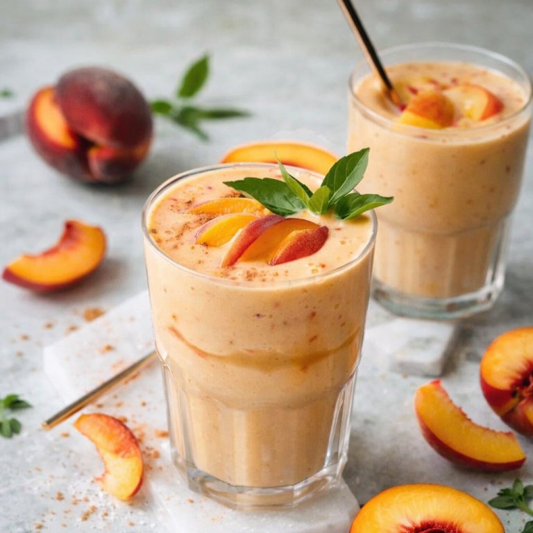 Refreshing Taste Of Summer Peach Smoothie