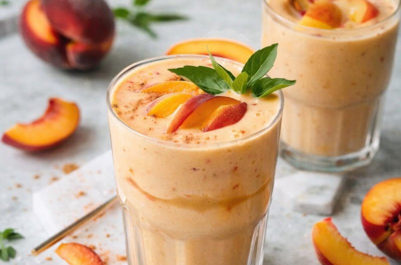 Refreshing Taste Of Summer Peach Smoothie