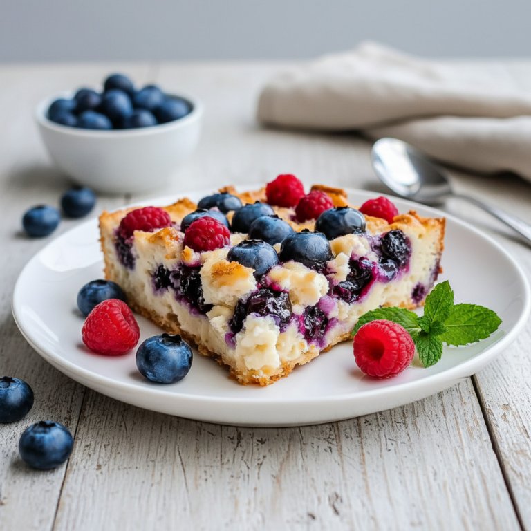 Blueberry Cottage Cheese Breakfast Bake