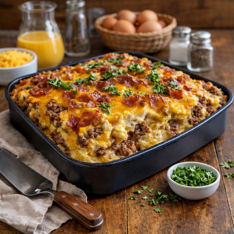 Cozy Crack Breakfast Casserole