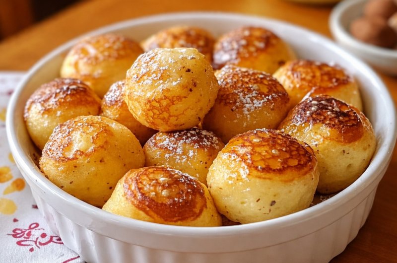 Golden Pancake Poppers